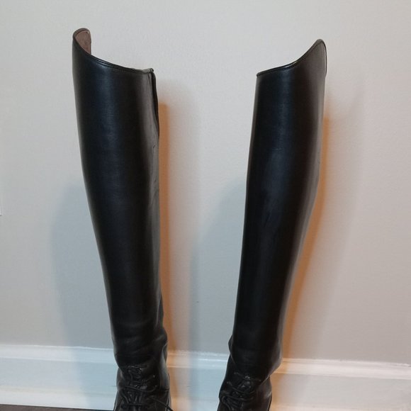 E. Vogel custom black leather field boots ladies size 7 - Picture 2 of 11